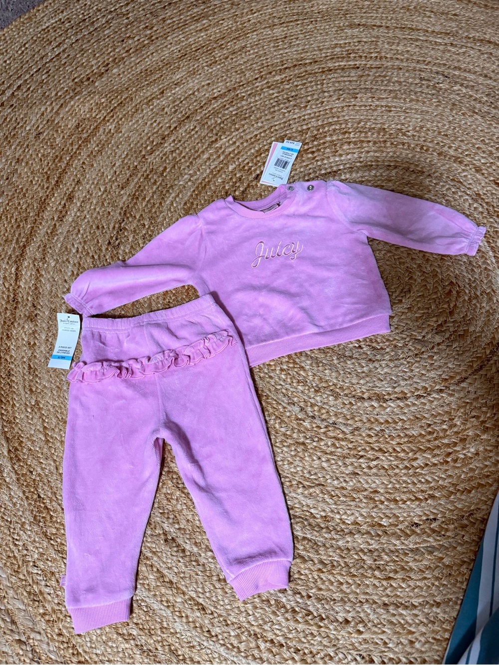 Juicy Couture Pink Kids Matching Sweatshirt & Pants Set